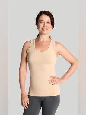 Shapermint Essentials Dig-Free Shaper Tank Top in Chai Color
